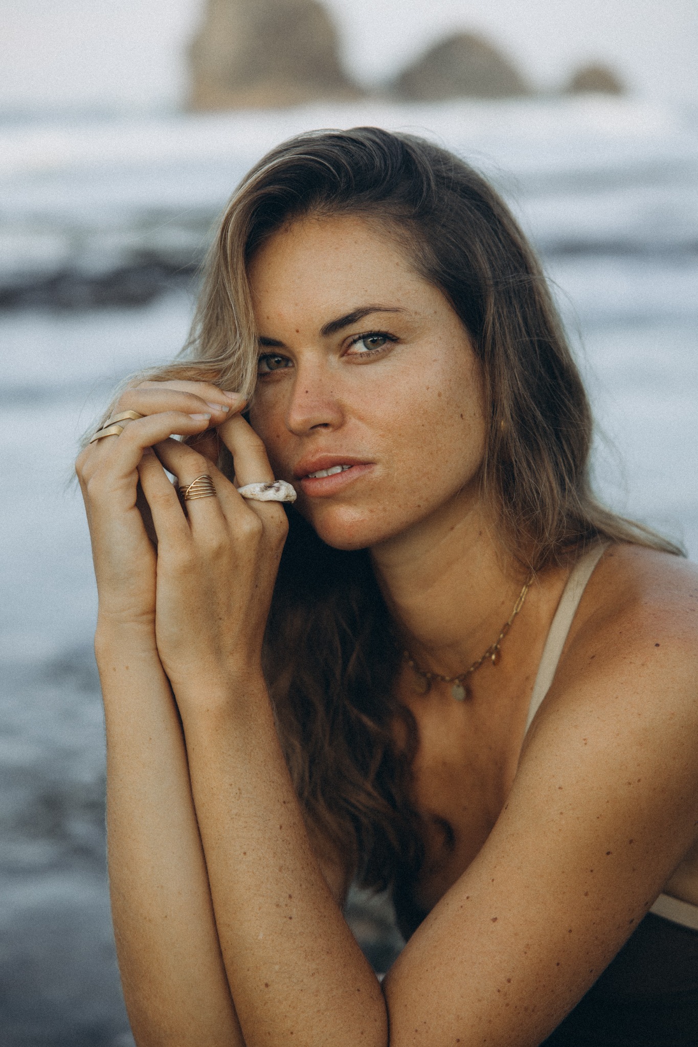 Nahes Lifestyle-Portrait am Meer